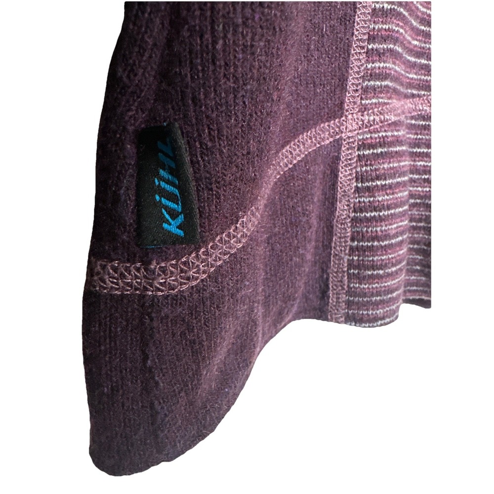Kuhl Chianti Full‎ Zip Hoody Sweater Jacket Wool Striped Purple Woman Size Small - Picture 5 of 10